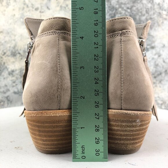 Sam Edelman Women's Size 8M Packer Brown Leather Dual Side Zip Ankle Booties - Picture 9 of 14